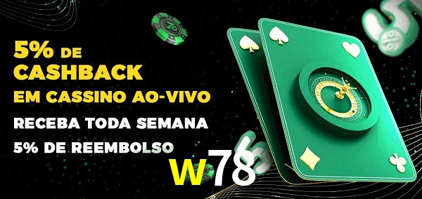 Promoções do cassino ao Vivo w78